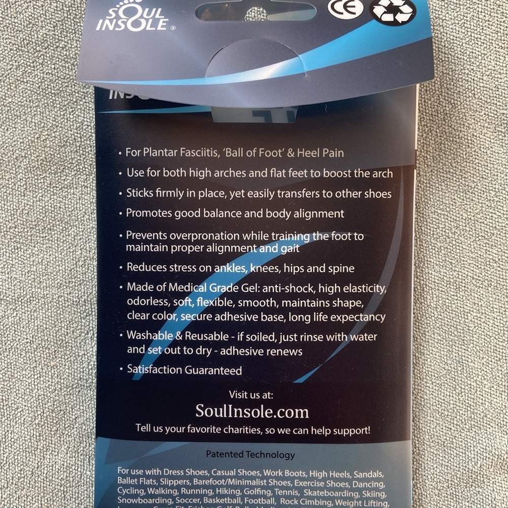 Soul Insole Maximum Comfort Orthotic Insole Medium - Picture 5 of 5